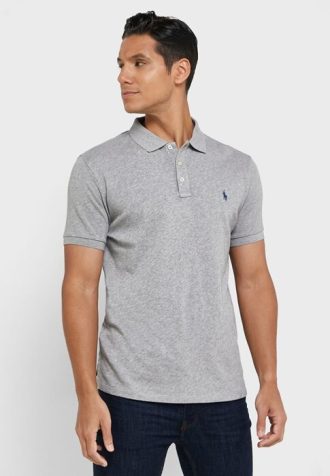 Camisas Polo Ralph Lauren Essential Masculinas Cinza