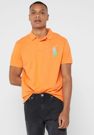 Camisas Polo Ralph Lauren Essential Masculinas Laranja
