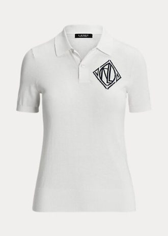 Camisas polo Ralph Lauren femininas brancas