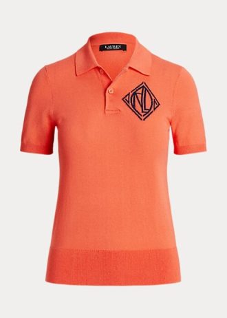 Camisas polo Ralph Lauren laranja femininas