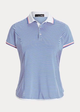 Camisas polo Ralph Lauren listradas azul/brancas femininas