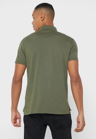 Camisas polo Ralph Lauren personalizadas slim fit masculinas verdes