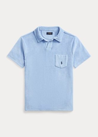 Camisas polo Ralph Lauren personalizadas Slim Fit Terry masculinas AZURE