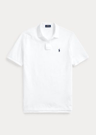 Camisas polo Ralph Lauren The Iconic Mesh masculinas brancas