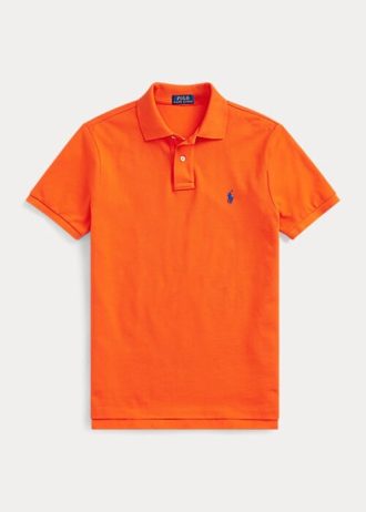 Camisas polo Ralph Lauren The Iconic Mesh masculinas laranja