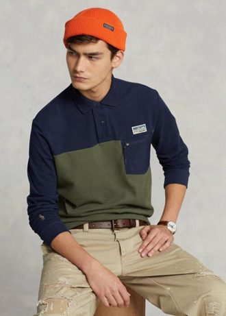 Camisas polo utilitárias Ralph Lauren Classic Fit Mesh Masculinas Verde Oliva