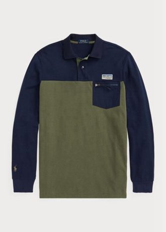 Camisas polo utilitárias Ralph Lauren Classic Fit Mesh Masculinas Verde Oliva