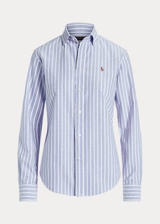 Camisas Ralph Lauren Classic Fit Oxford Femininas Azuis