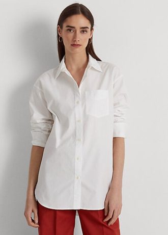 Camisas Ralph Lauren de algodão branco para mulheres