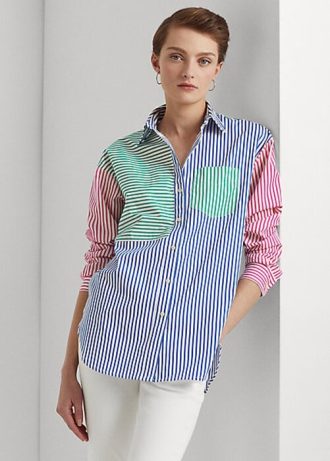 Camisas Ralph Lauren listradas de algodão multicoloridas femininas