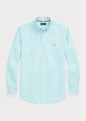 Camisas Ralph Lauren Slim Fit Oxford Masculinas Azuis