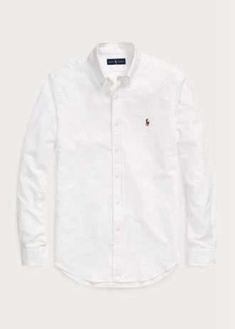 Camisas Ralph Lauren Slim Fit Oxford Masculinas Brancas