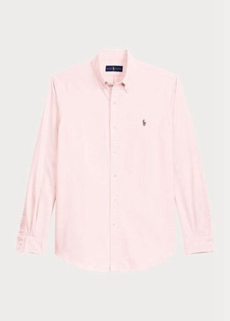Camisas Ralph Lauren Slim Fit Oxford Masculinas Rosa