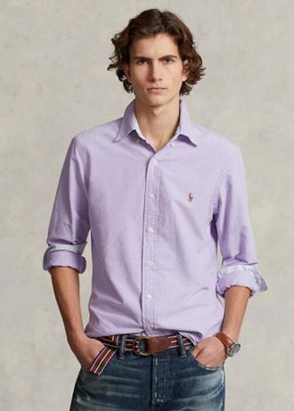 Camisas Ralph Lauren Slim Fit Oxford Masculinas Roxas
