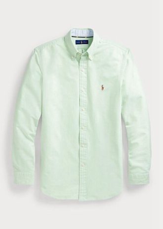 Camisas Ralph Lauren Slim Fit Oxford Masculinas Verdes