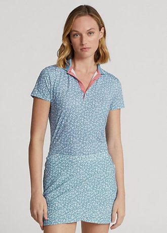 Camisas Ralph Lauren Tailored Fit Floral Jersey Azul Femininas