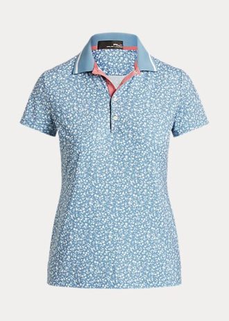 Camisas Ralph Lauren Tailored Fit Floral Jersey Azul Femininas