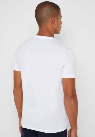 Camisetas de algodão Ralph Lauren personalizadas, slim fit, brancas, masculinas