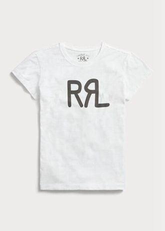 Camisetas femininas brancas de algodão com logotipo Ralph Lauren
