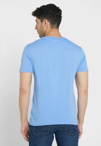 Camisetas masculinas azuis com gola redonda e logotipo Ralph Lauren