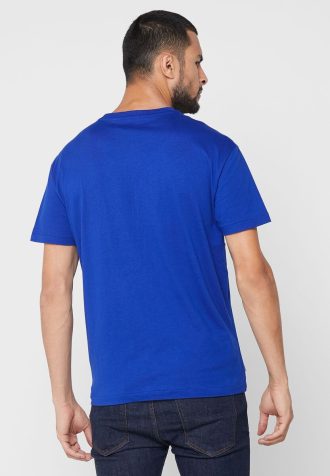 Camisetas masculinas azuis com gola redonda e logotipo Ralph Lauren