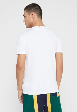 Camisetas masculinas brancas com gola redonda e logotipo Ralph Lauren