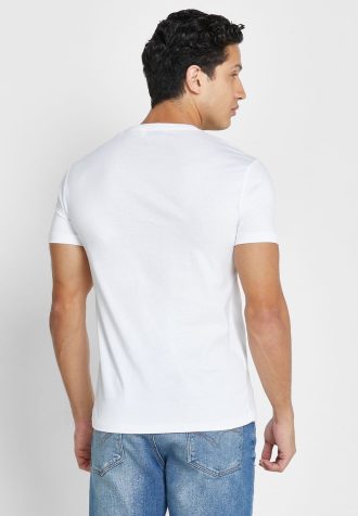 Camisetas masculinas brancas com gola redonda e logotipo Ralph Lauren
