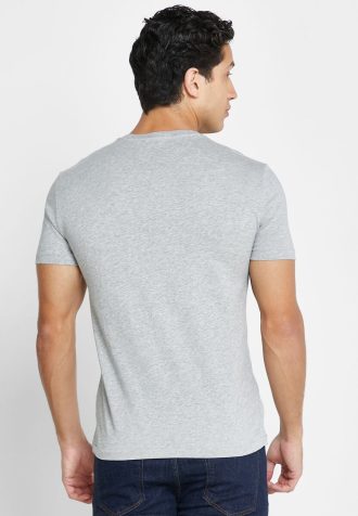 Camisetas masculinas cinzas com gola redonda e logotipo Ralph Lauren