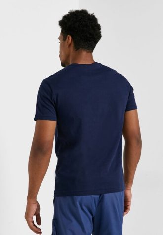 Camisetas masculinas com gola redonda e logotipo Ralph Lauren azul-marinho