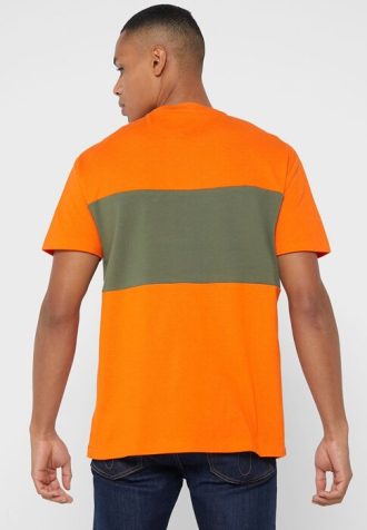 Camisetas masculinas laranja com gola redonda e logotipo Ralph Lauren