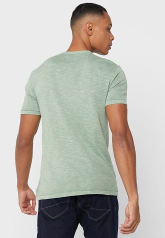 Camisetas masculinas verdes com gola redonda e logotipo Ralph Lauren