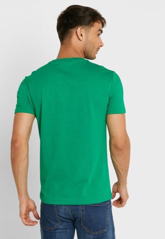 Camisetas masculinas verdes com gola redonda e logotipo Ralph Lauren