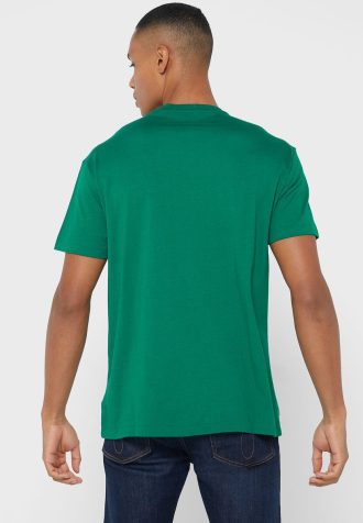 Camisetas masculinas verdes com gola redonda e logotipo Ralph Lauren