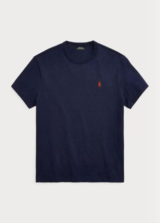 Camisetas Ralph Lauren Classic Fit Heavyweight Jersey Masculinas Azul Marinho