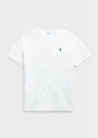 Camisetas Ralph Lauren Classic Fit Heavyweight Jersey Masculinas Brancas