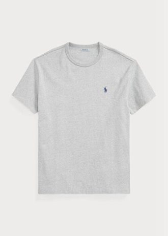Camisetas Ralph Lauren Classic Fit Heavyweight Jersey Masculinas Cinza