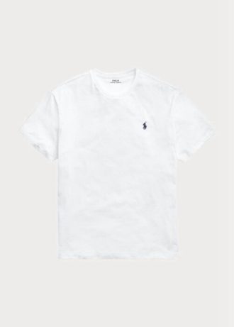 Camisetas Ralph Lauren Classic Fit Jersey com gola redonda masculinas brancas