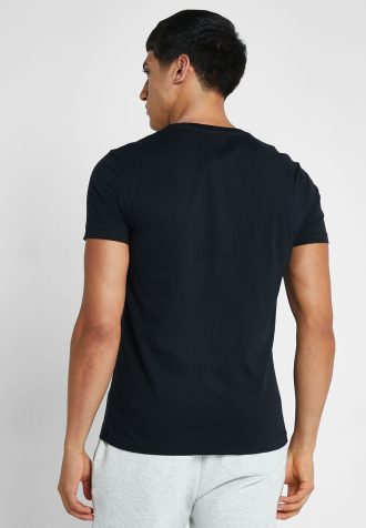 Camisetas Ralph Lauren Essential com decote em V pretas masculinas