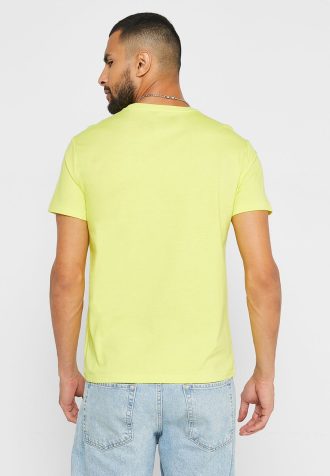 Camisetas Ralph Lauren Essential Gola Redonda Masculinas Amarelas