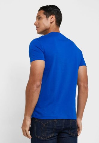 Camisetas Ralph Lauren Essential Gola Redonda Masculinas Azuis