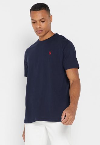 Camisetas Ralph Lauren Essential Gola Redonda Masculinas Azul Marinho