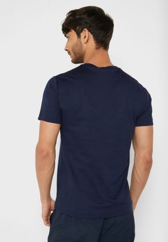 Camisetas Ralph Lauren Essential Gola Redonda Masculinas Azul Marinho
