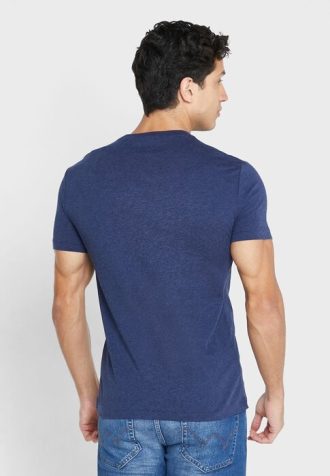 Camisetas Ralph Lauren Essential Gola Redonda Masculinas Azul Marinho