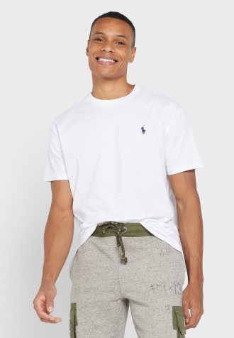 Camisetas Ralph Lauren Essential Gola Redonda Masculinas Brancas