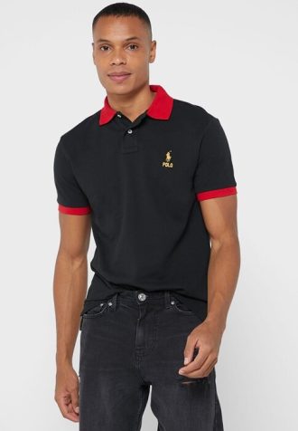 Camisetas Ralph Lauren Essential Masculinas Pretas