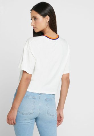 Camisetas Ralph Lauren Femininas Brancas com Gola Redonda e Estampa