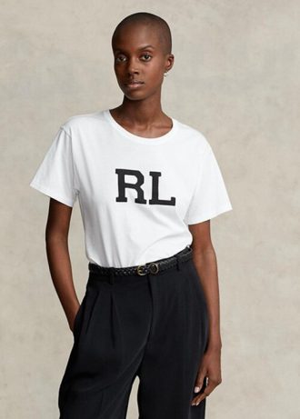 Camisetas Ralph Lauren Femininas Brancas com Logotipo RL Jersey