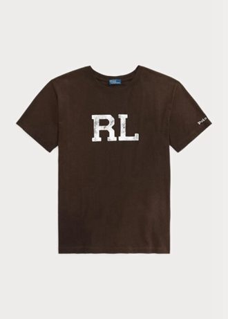 Camisetas Ralph Lauren Femininas Marrons com Logotipo RL Jersey