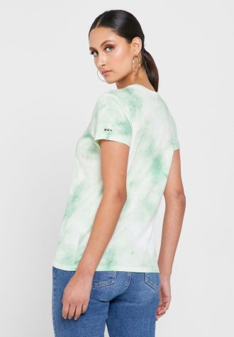 Camisetas Ralph Lauren Femininas Verdes com Gola Redonda e Estampa