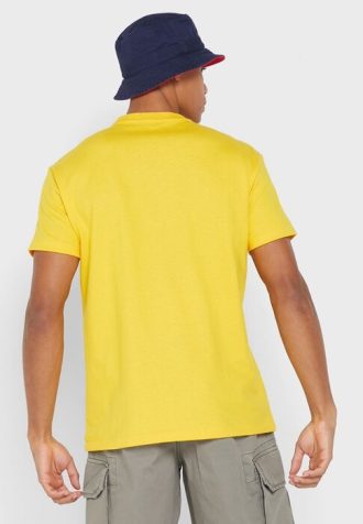 Camisetas Ralph Lauren Masculinas Amarelas com Gola Redonda e Logotipo